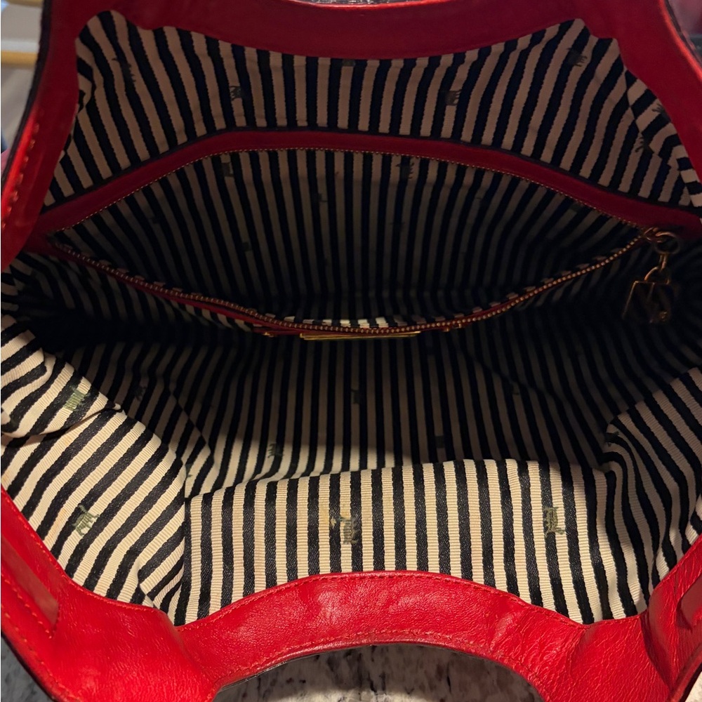L.A.M.B. Red and Black Striped Interior Bag - Picture 4 of 4